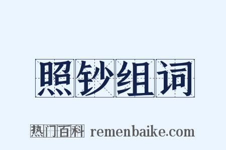 照钞组词是什么意思的图片